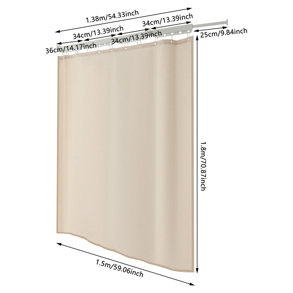 Folding Shower Curtain, Moisture-proof