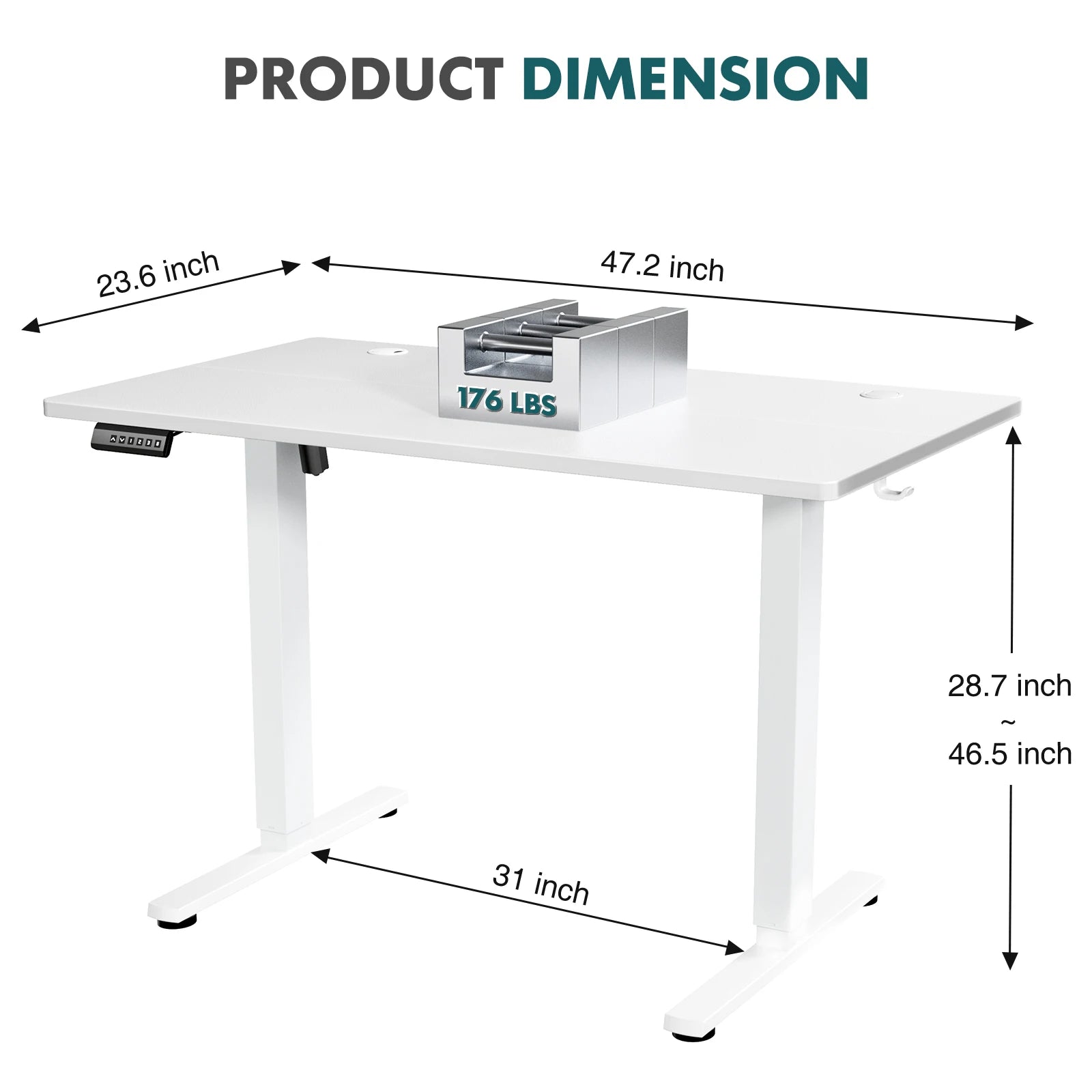 Ergonomic Electric Height Adjustable Computer Desk