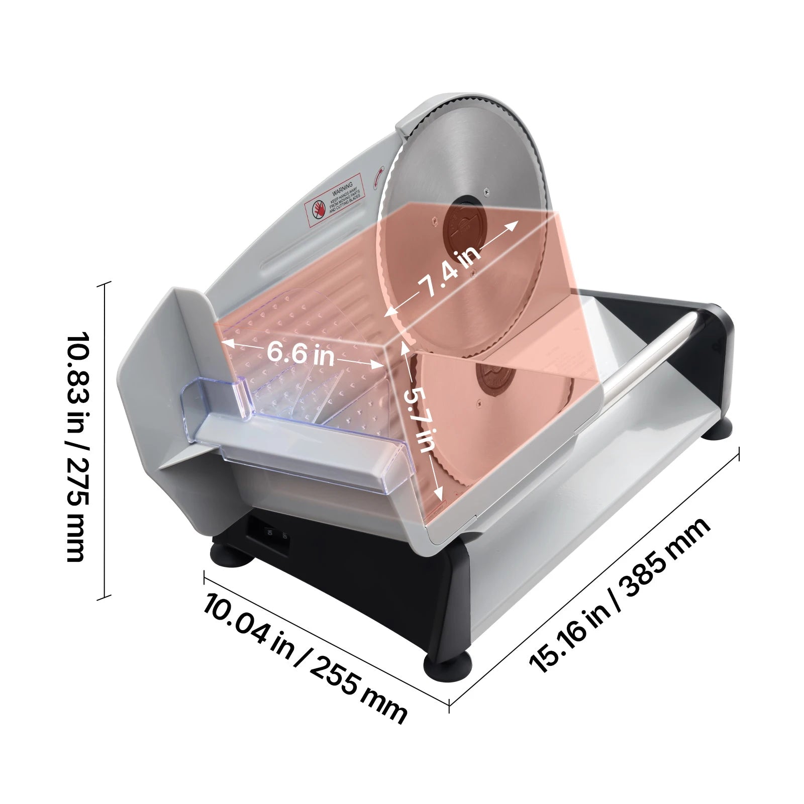 Electric Deli Slicer Machine with two SUS420 Blades Home Food-Slicer