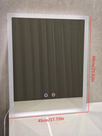 Wall Mirror w Anti-fog, Dual buttons, Memory, Tri-color light, Touch Dimmable