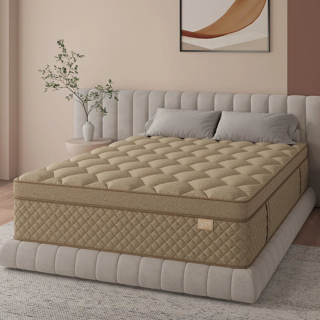 12"14" Gel Memory Foam Hybrid Pocket Spring Mattress Twin Full Queen King Bed Mattress In A Box, Medium Firm Motion Isolation