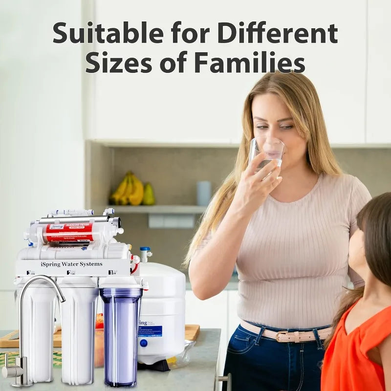 Certified, 7-Stage Under Sink Reverse Osmosis Water Filtration System