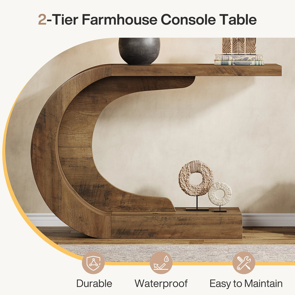 Tribesigns 43.3" Mid-Century Modern Console Table