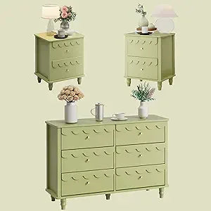 6 Drawer Dresser and Night Stand Sets for Bedroom