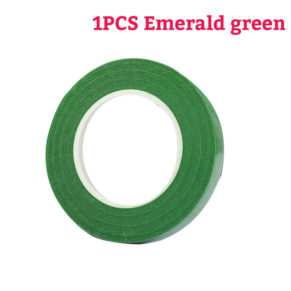 Green Flower Stem Stick Wire Stem Floriculture Tape Self-adhesive Bouquet Floral Stem Paper Tape
