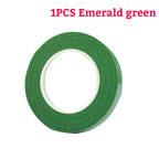Green Flower Stem Stick Wire Stem Floriculture Tape Self-adhesive Bouquet Floral Stem Paper Tape