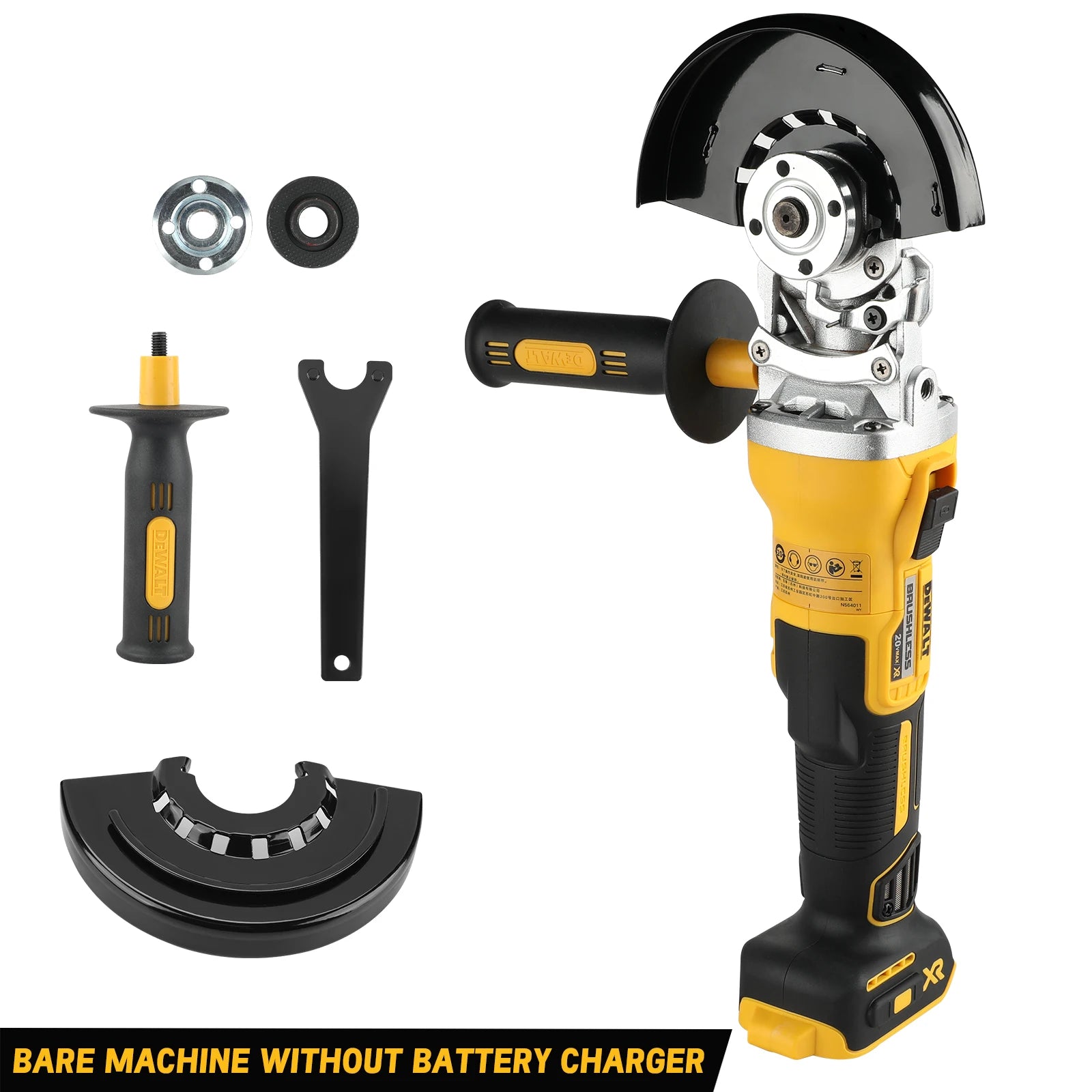 DEWALT Flat Head Angle Grinder - Bare Machine, 18V Lithium - Powered Brushless Tool