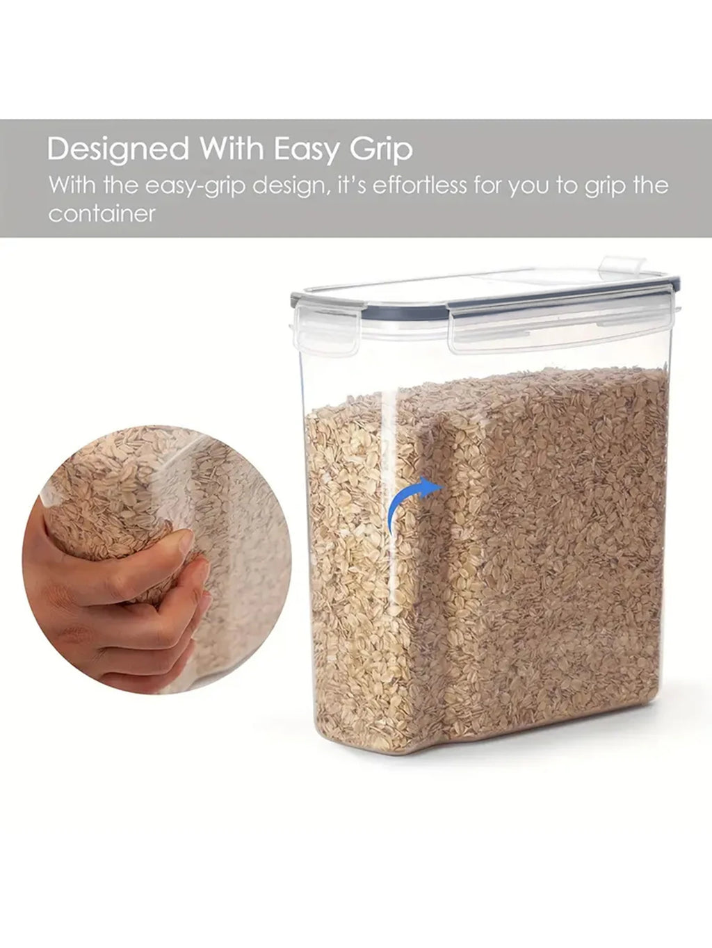 4pcs Airtight Large Food Storage Containers With Lids