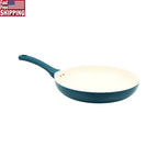 Ceramic Aluminum Nonstick Frypan 12 Inch Dishwasher Safe, Riveted Handle, Fast Even Heating