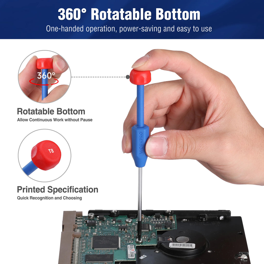 10-Piece Precision Screwdriver Set with Case, Phillips, Slotted, Torx Star