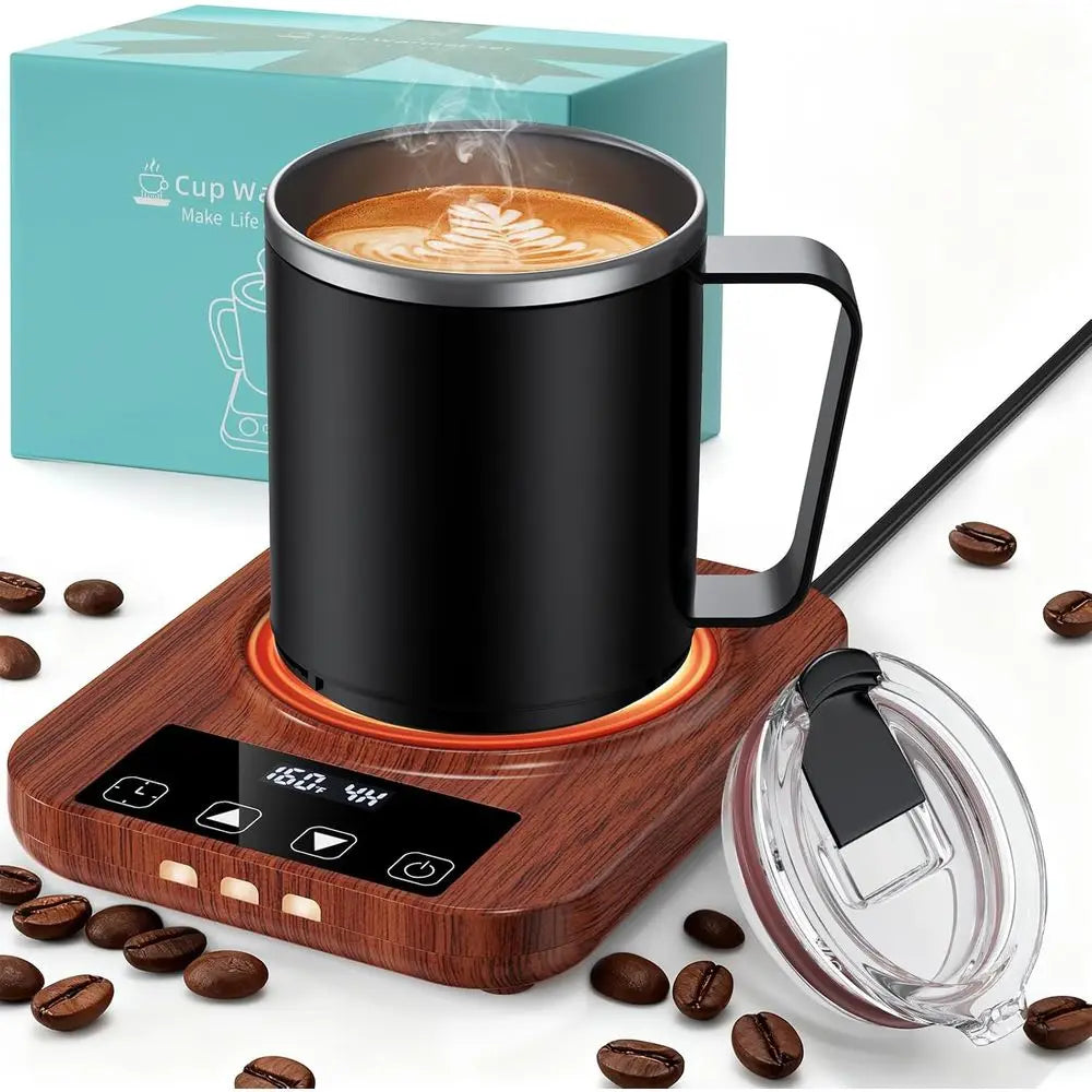 36W Electric Coffee Mug Warmer with 16oz Cup, 9 Temp Settings & Auto Shut Off