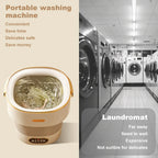 Portable Washing Machine With Spin Dryer, Fully Automatic 13L Folding Mini Washing Machine