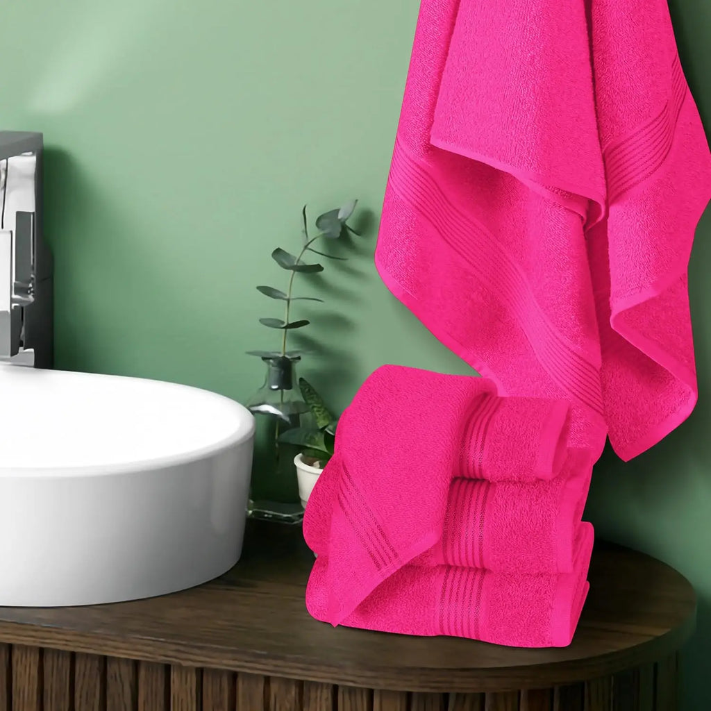 Ultra Soft 6 Pack Cotton Towel Set: 2 Bath, 2 Hand, 2 Wash Cloths