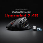 Wireless, Programmable Buttons RGB Gamer Mouse, 10 Side Macro Keys