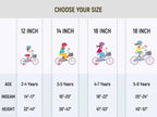 Colorful Girls Bike with Basket & Training Wheels 12 14 16 18 Inch Kids Bike Foot Brake