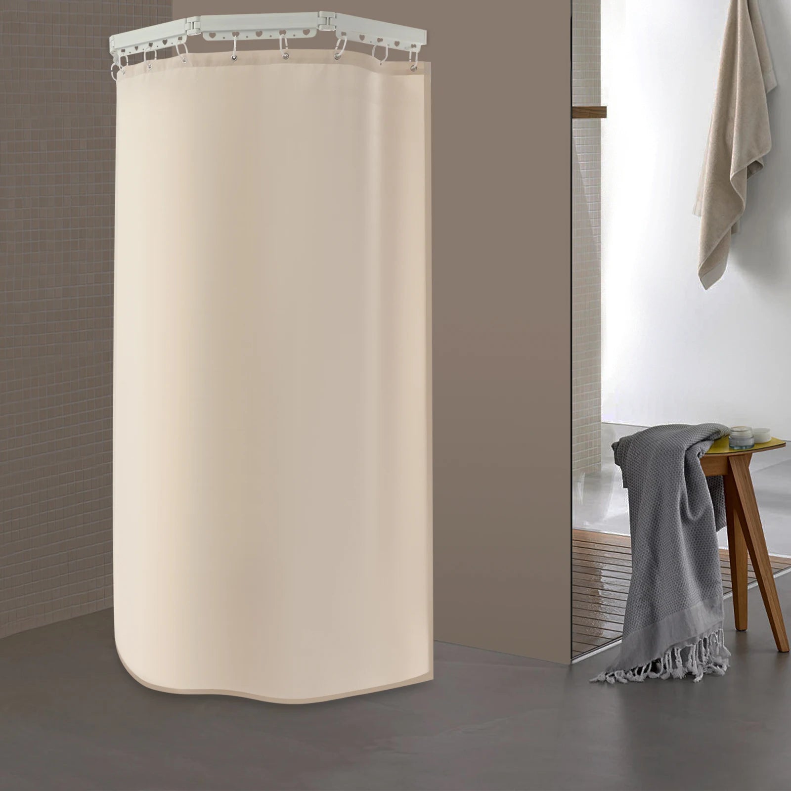 Folding Shower Curtain, Moisture-proof
