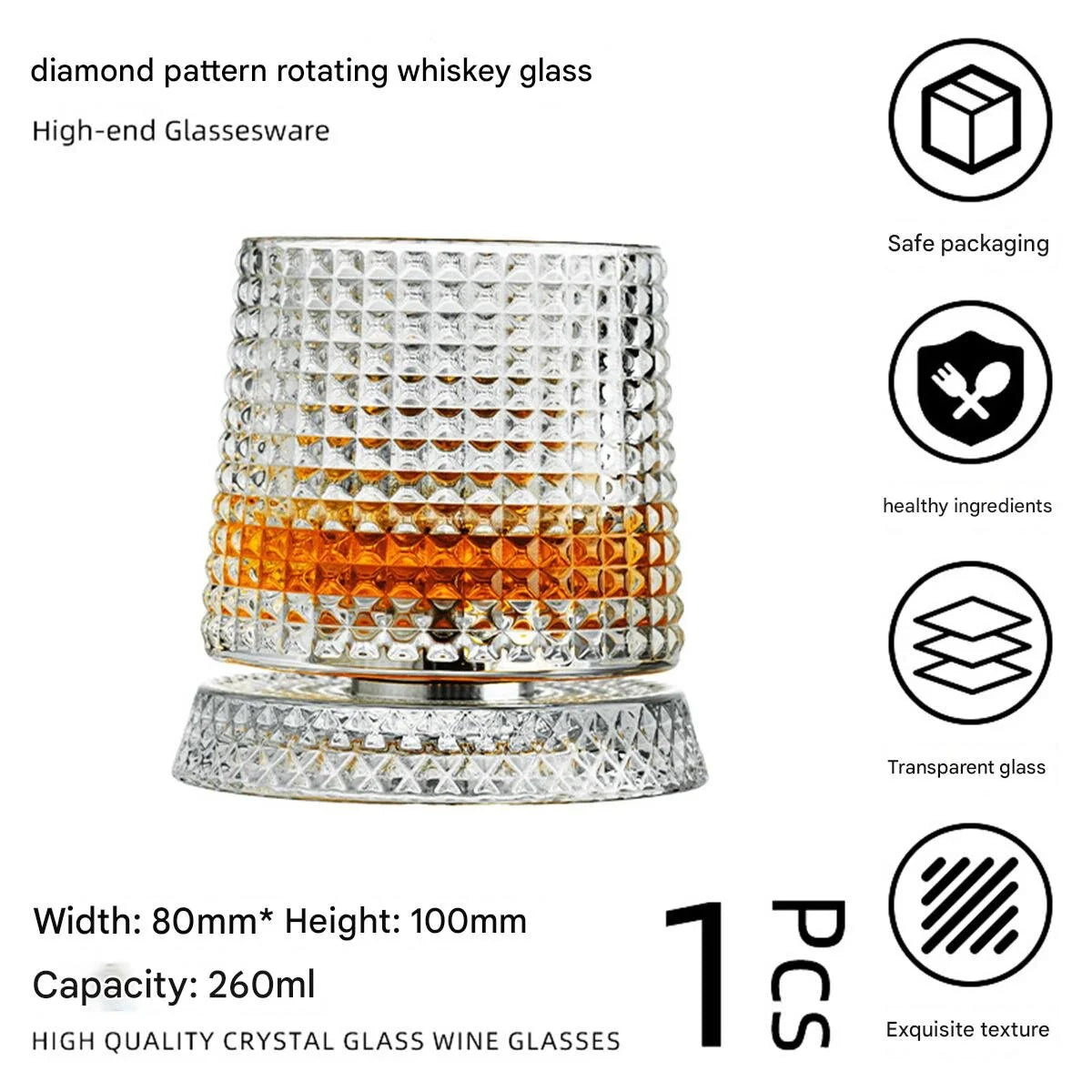 Luxury high-end whiskey glasses