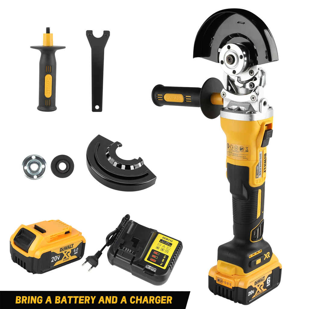 DEWALT Flat Head Angle Grinder - Bare Machine, 18V Lithium - Powered Brushless Tool