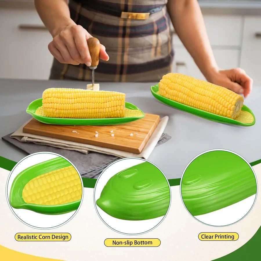 Corn on The Cob Holders Non Slip Bottom Dishwasher Safe 6 Pcs