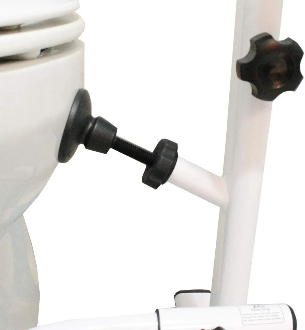 Adjustable Toilet Safety Rails, 330 lbs Capacity, Tool-Free Installation