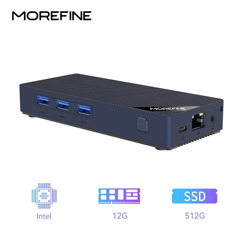 MOREFINE M10 Mini PC Alder Lake N100 Portable Computer