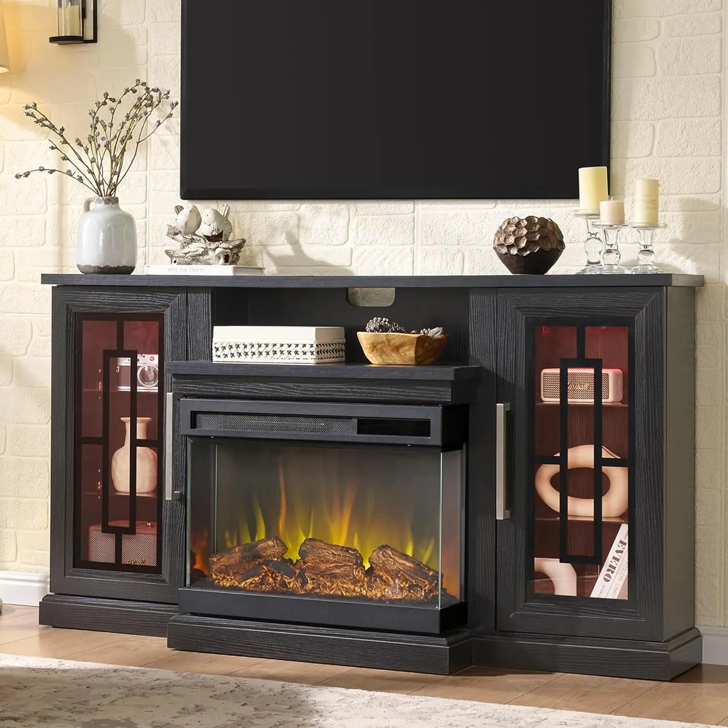 Modern Media Entertainment Center Console Table for TVs up to 65 Inch