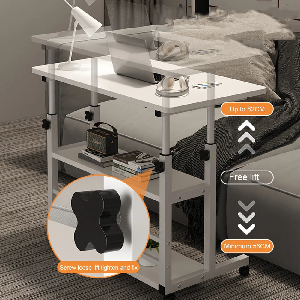 Multi-Layer Standing Height Adjustable Wooden Computer Workstation