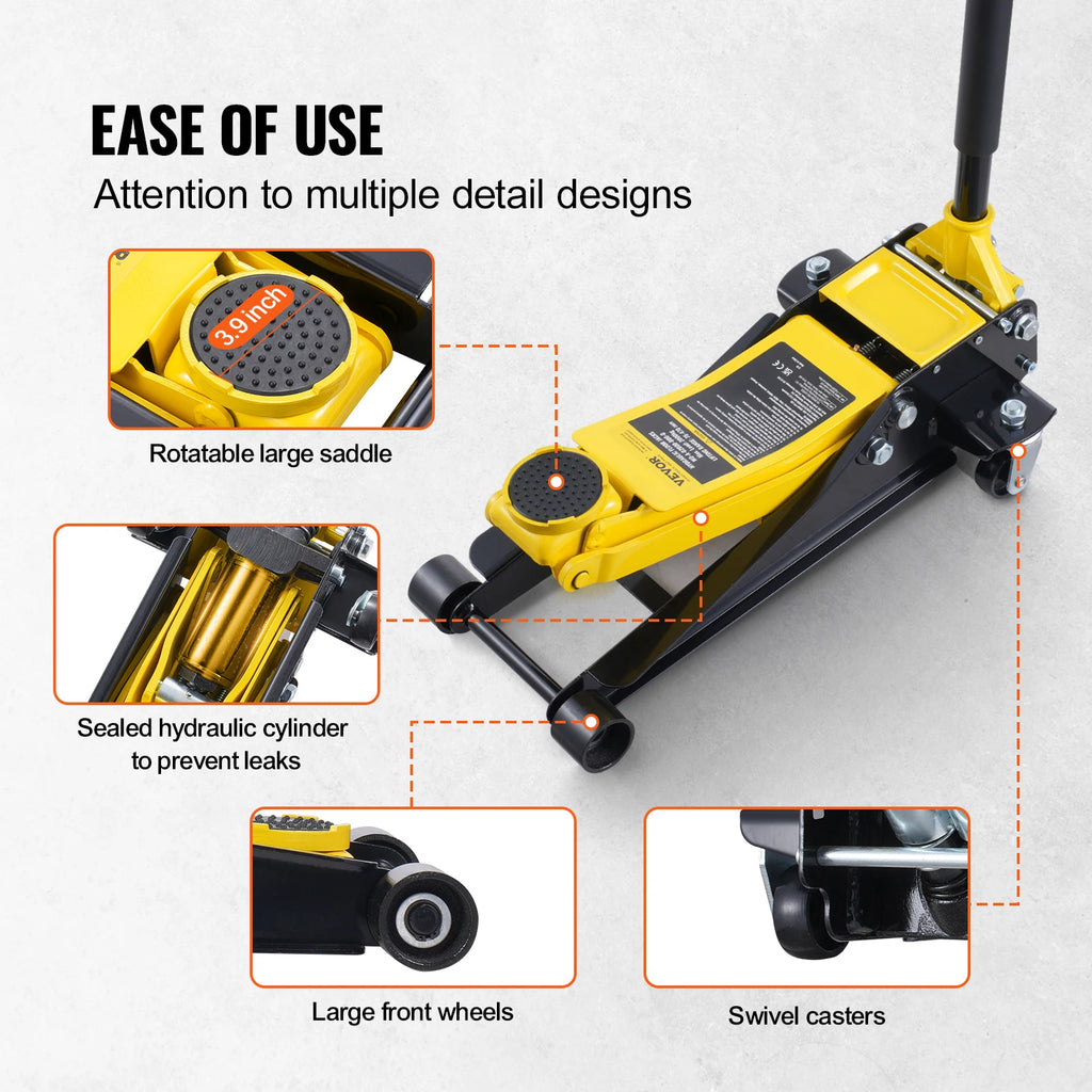 2 Ton Low Profile Heavy Duty Hydraulic Racing Floor Jack