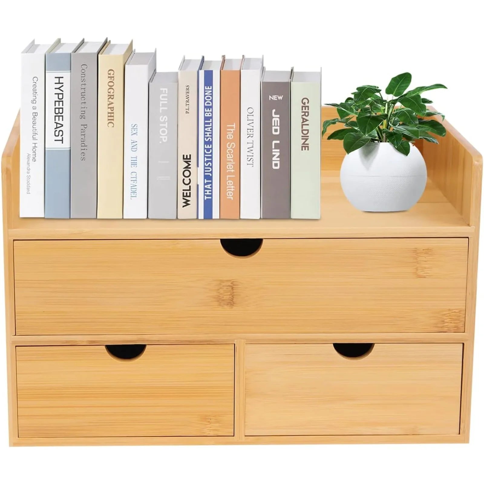 Mini-Tabletop Craft Box Cosmetic Storage Drawer with Handle