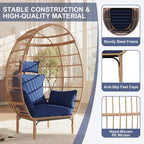 Lounger Chair with 5 Cushion for Living Room, Bedroom, Patio Backyard Balcony