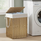 Laundry Hamper with Lid, 90L Clothes Hamper with 2 Removable Liner Bags, 6 Mesh Bags