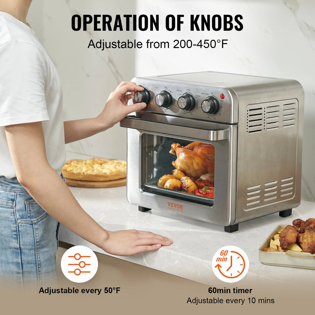 18L 1700W Air Fryer Toaster Oven Countertop Combo