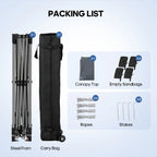 10x10ft One Push Setup Pop Up Canopy, Portable Outdoor Sun Shelter