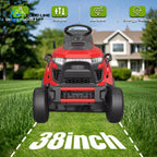 16.8HP 12.5KW Engine Riding Lawn Mower 38'' Cutting Width 7‑Position Height Adjustment Lawn Tractor for Large Lawns