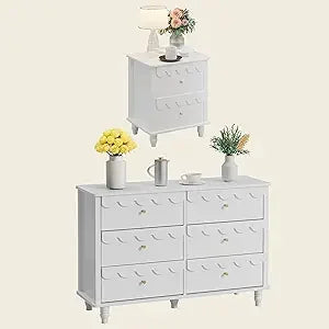 6 Drawer Dresser and Night Stand Sets for Bedroom