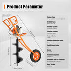 63CC Gas Powered 2.2kw Post Hole Digger Wheelbarrow