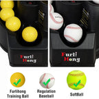 Rechargeable Baseball/Softball Toss Machine with Extendable Ball Stacker, Height Adjustable, Use Regulation Baseballs