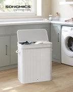 26.4 Gallon Bamboo Laundry Hamper With Lid