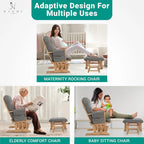 Nursery Rocking Chair with Ottoman