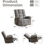 Swivel Rocker Recliner Chair with Heat and Massage