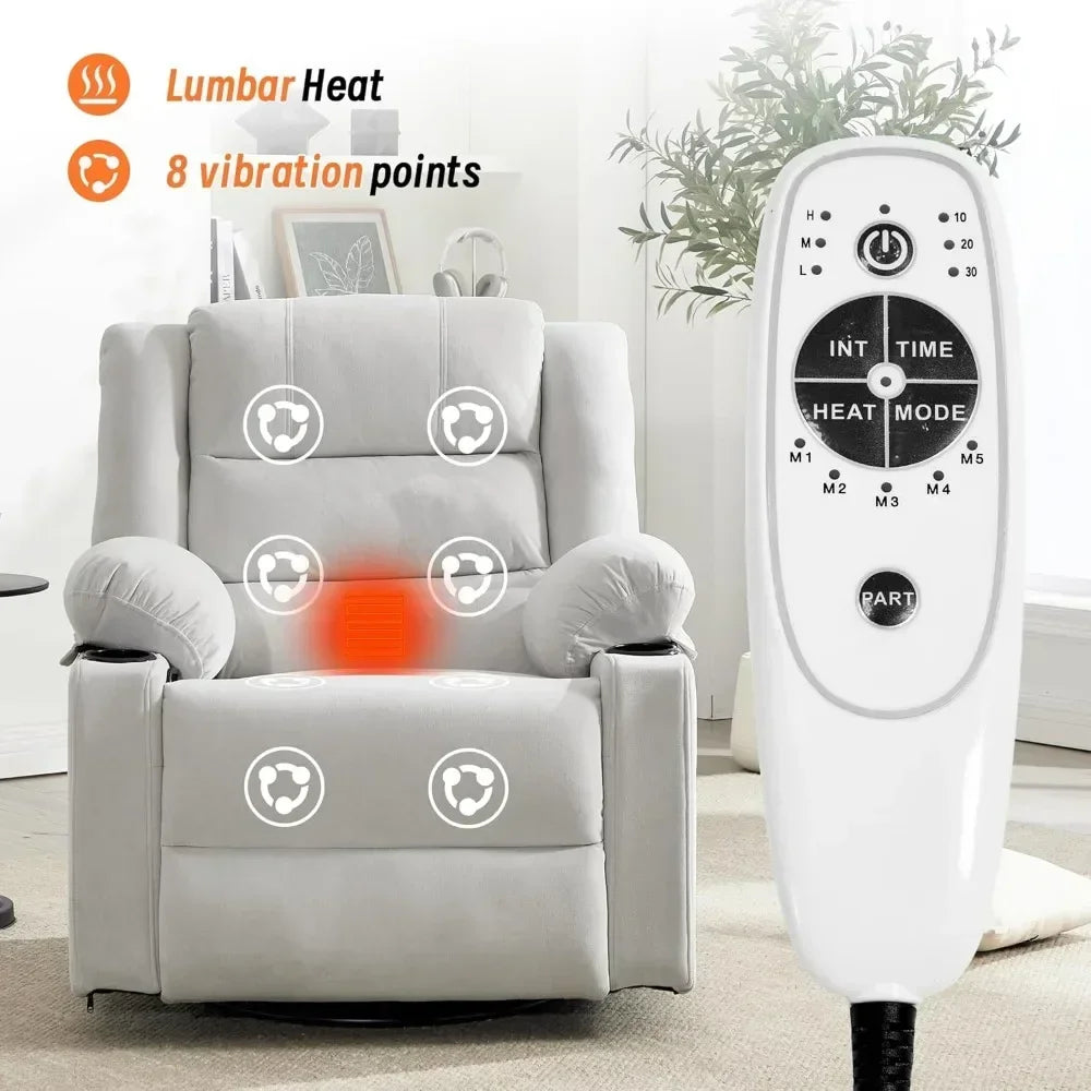 360°Swivel Rocker Recliner Chair