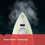 Easy Steam Iron for Clothes, Smart Steam, 1200W, TrueGlide Nonstick Soleplate, Auto Shut-Off, Anti-Drip, Green & White