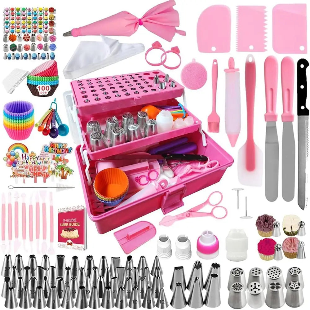 359pcs Cake Decorating Supplies Set, with 66 Tip Baking Set, Piping Bags and Beginner Set