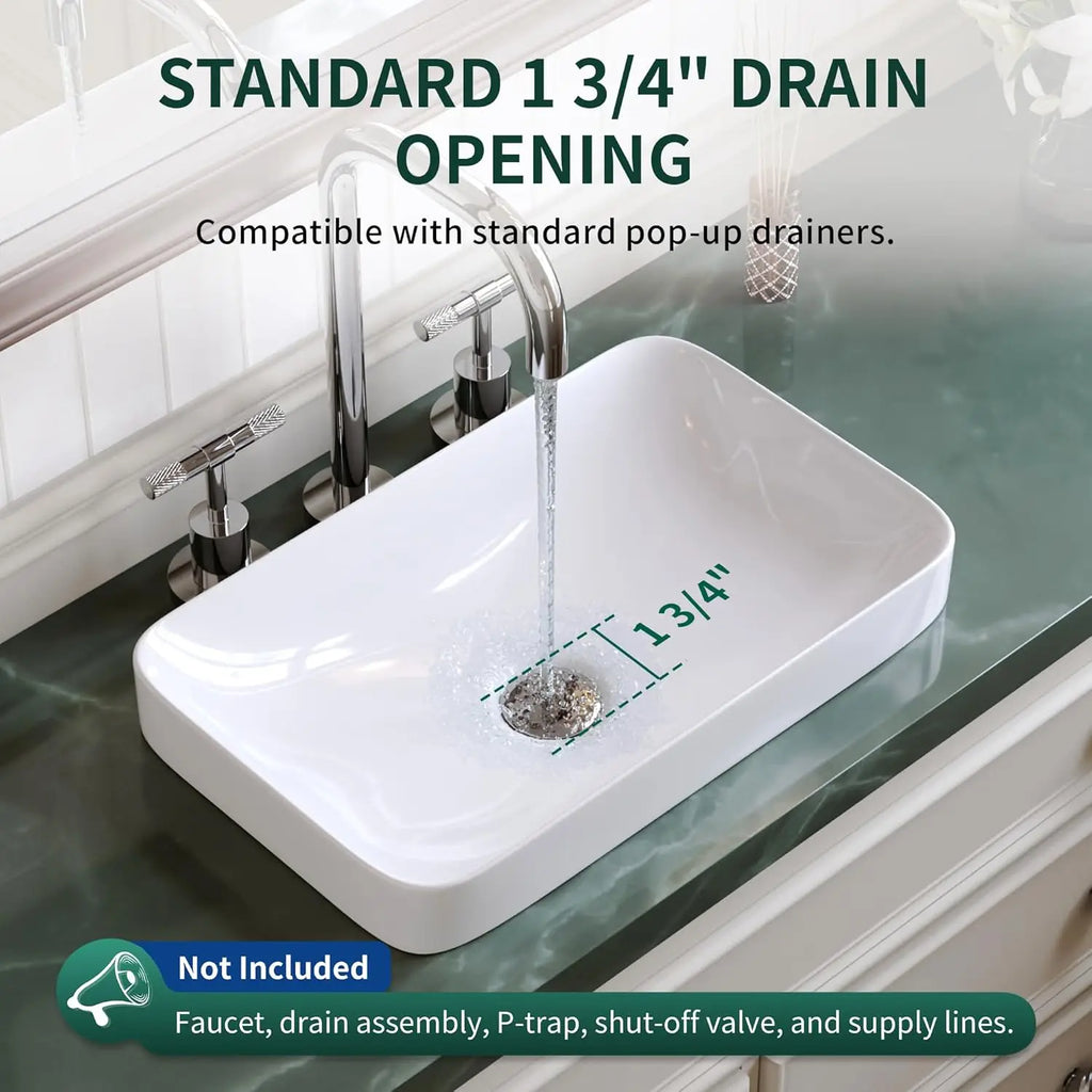 Semi-Recessed Modern Bathroom Basin with Easy Installation