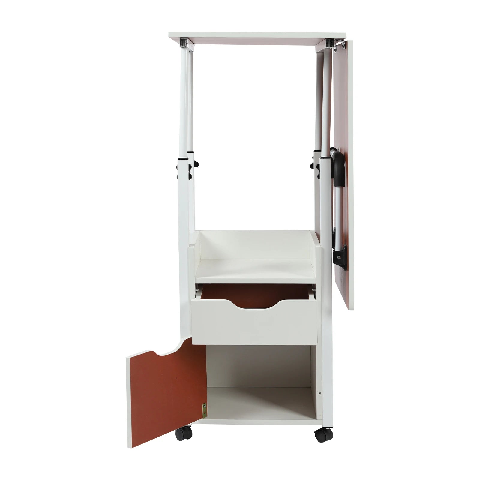 Movable Bedside Table Warp-Proof OverBed Desk Height Adjustable EASY Cleaning Multi-Function