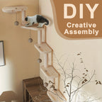 5 Step Cat Climbing Shelves for Sleeping, Playing, Climbing