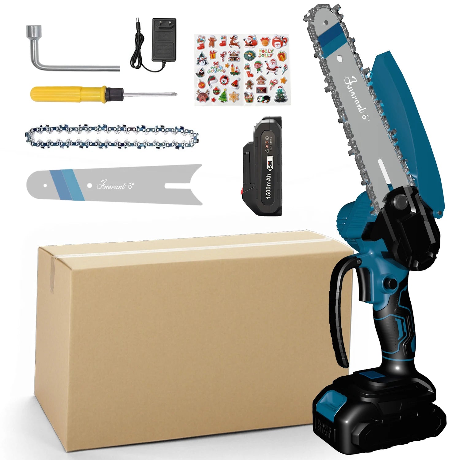 Mini Cordless Chain Saws with 2 Batteries