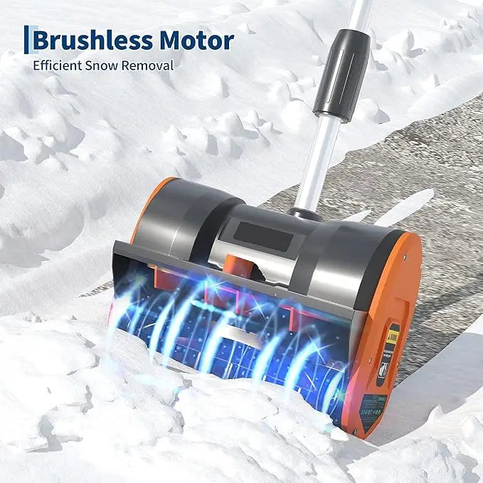 12″ Electric Snow Blower, Snow Shovel, Battery Powered Snow Blower with 12A Brushless Motor, 17 ft Throw Distance for Driveway,