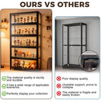 Display Cabinet with Acrylic Glass Doors 5-Tier Curio Cabinet