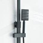 Luxury Bathroom Shower Faucet Wall Mounted Swivel Spout Shower Set Square Rainfall Water Tap Mixer System Hot Cold Taps